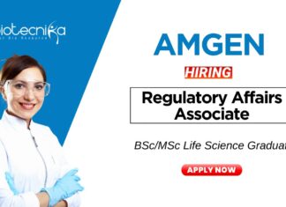 Biotechnology Jobs at Amgen BScMSc Graduates Apply Now for the Regulatory Affairs Associate Role