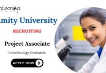 Biotechnology Jobs at Amity Apply Now for Project Associate Position (2)