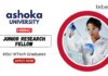 Biotechnology Jobs at Ashoka University MSc Graduates Apply Now for the JRF Position