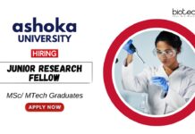 Biotechnology Jobs at Ashoka University MSc Graduates Apply Now for the JRF Position