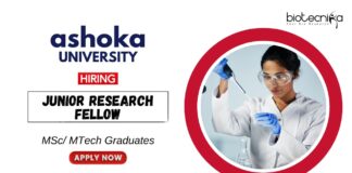 Biotechnology Jobs at Ashoka University MSc Graduates Apply Now for the JRF Position