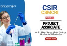 Biotechnology Jobs at CSMCRI MSc Graduates Apply Now for the Project Associate Position