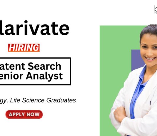 Biotechnology Jobs at Clarivate BSc Graduates Apply Now for the Patent Search Senior Analyst Role