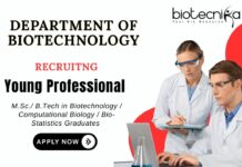 Biotechnology Jobs at DBT Apply Now for Young Professional Position