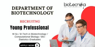 Biotechnology Jobs at DBT Apply Now for Young Professional Position