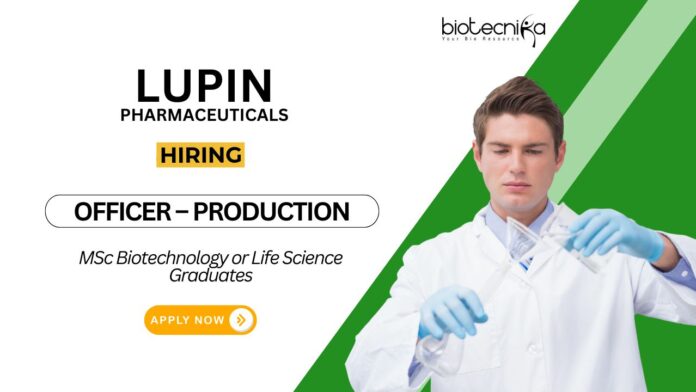 Biotechnology Jobs at Lupin Biotech MSc Graduates Apply Now for the Officer Role (1)