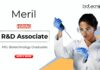 Biotechnology Jobs at Meril MSc Graduates Apply Now for the R&D Associate Position
