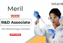 Biotechnology Jobs at Meril MSc Graduates Apply Now for the R&D Associate Position