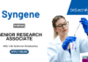 Biotechnology Jobs at Syngene MSc Graduates Apply for the Senior Research Associate Position