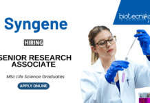 Biotechnology Jobs at Syngene MSc Graduates Apply for the Senior Research Associate Position