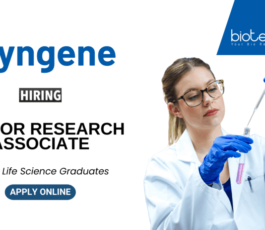 Biotechnology Jobs at Syngene MSc Graduates Apply for the Senior Research Associate Position