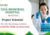 Biotechnology Jobs at TATA Memorial Hospital Apply Now for Project Scientist Position