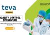 Biotechnology Jobs at TEVA BSMS Graduates Apply Now for the Quality Control Technician Role