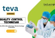 Biotechnology Jobs at TEVA BSMS Graduates Apply Now for the Quality Control Technician Role