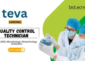 Biotechnology Jobs at TEVA BSMS Graduates Apply Now for the Quality Control Technician Role