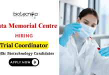 Biotechnology Jobs at Tata Memorial Centre Apply Now for Trial Coordinator Role