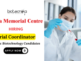 Biotechnology Jobs at Tata Memorial Centre Apply Now for Trial Coordinator Role