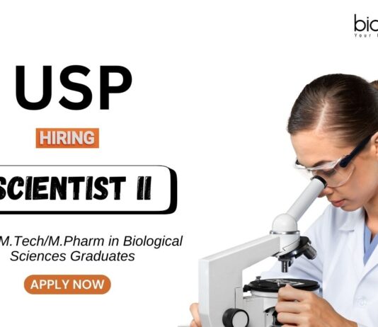 Biotechnology Jobs at USP MSc MTech Graduates Apply Now for the Scientist Position (1)