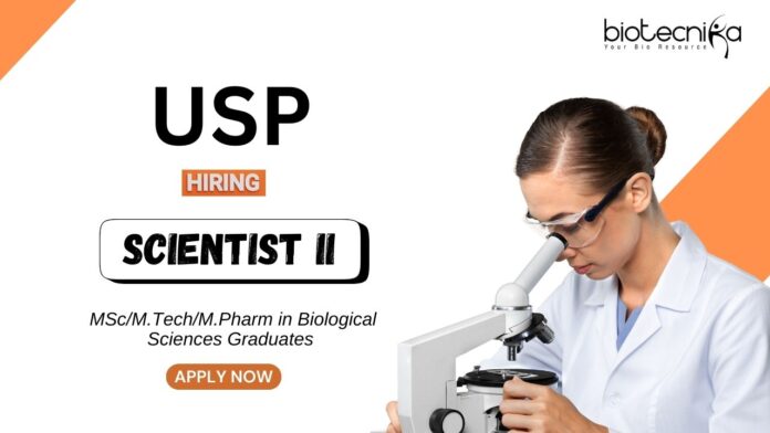 Biotechnology Jobs at USP MSc MTech Graduates Apply Now for the Scientist Position (1)