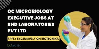 QC Microbiology Executive Jobs at RND Laboratories