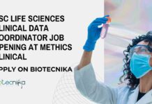 BSc Life Sciences Clinical Data Coordinator Job Opening
