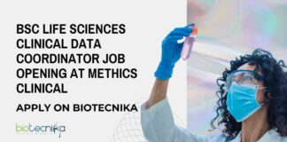 BSc Life Sciences Clinical Data Coordinator Job Opening