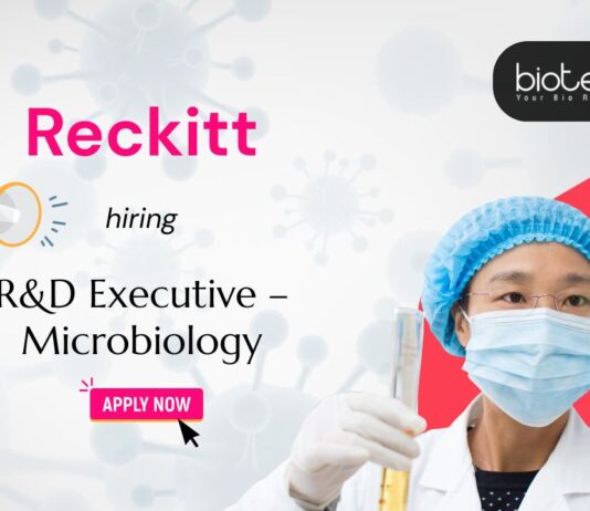 Reckitt R&D Executive – Microbiology hiring
