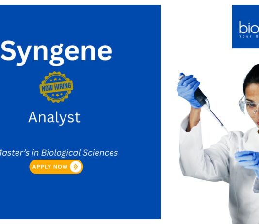 Syngene Biological Sciences Job, for Analyst Role. Hiring Analyst – Pharmacokinetics & Immunogenicity Assays at Immunogenicity Research Lab.