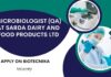 Microbiologist (QA) at Sarda Dairy and Food Products Ltd.