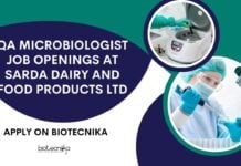 QA Microbiologist Job Openings