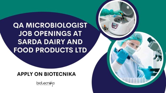 QA Microbiologist Job Openings