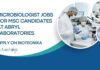 Microbiologist Jobs For MSc Candidates