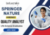 Life Science Job Opening - Quality Analyst Job at Springer Nature 