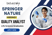 Life Science Job Opening - Quality Analyst Job at Springer Nature 