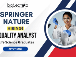 Life Science Job Opening - Quality Analyst Job at Springer Nature 
