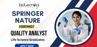 Life Science Job Opening - Quality Analyst Job at Springer Nature 