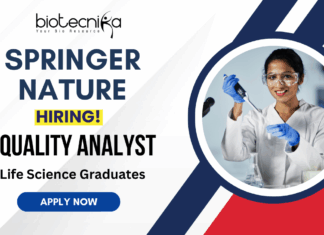 Life Science Job Opening - Quality Analyst Job at Springer Nature 