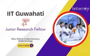Biotechnology JRF Opportunity 2025 - Apply Now at IIT Guwahati!
