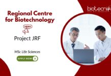 Project JRF Opportunity at RCB, Faridabad. MSc Life Sciences candidates, Apply Now. JRF vacancies 2025 in Research.