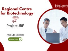 Project JRF Opportunity at RCB, Faridabad. MSc Life Sciences candidates, Apply Now. JRF vacancies 2025 in Research.