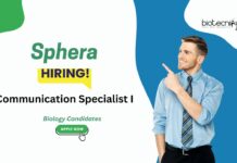 Biology Candidates Communication Specialist I Sphera