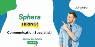 Biology Candidates Communication Specialist I Sphera