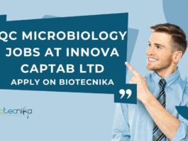 QC Microbiology Jobs at Innova Captab Ltd