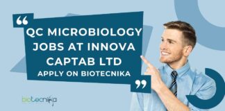 QC Microbiology Jobs at Innova Captab Ltd