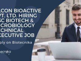 BSc Microbiology & Biotech Job Opening at Alcon Bioactive Pvt. Ltd.