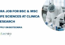 CRA Job For BSc & MSc Life Sciences