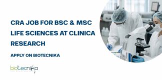 CRA Job For BSc & MSc Life Sciences