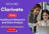 Clarivate Healthcare Research and Data Analyst Life Science Graduates