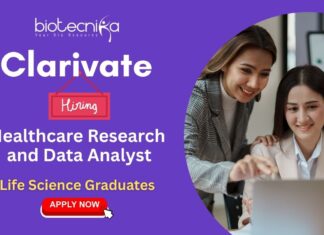 Clarivate Healthcare Research and Data Analyst Life Science Graduates