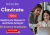 Jobs For Life Science Graduates at Clavirate | Apply Now